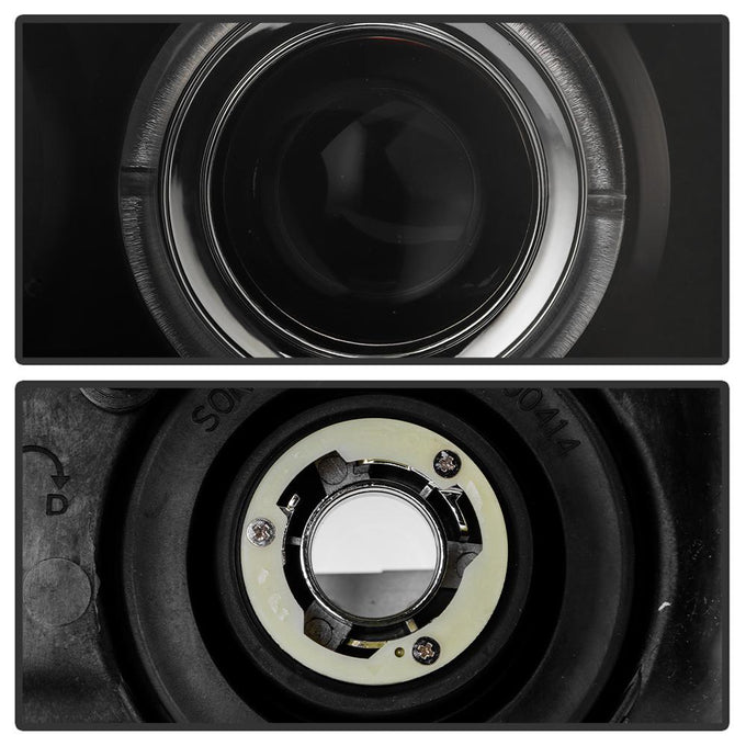 LED Halo Black Smoke Projector Headlights <br>05-07 Nissan Armada 04-15 TITAN 2004 Pathfinder Armada