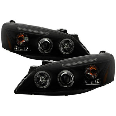 LED Halo Black Smoke Projector Headlights <br>05-08 Pontiac G6
