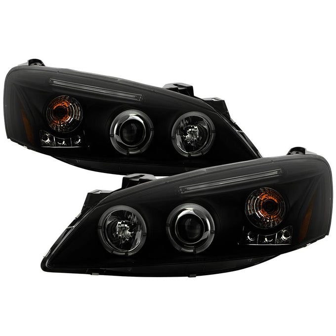 LED Halo Black Smoke Projector Headlights <br>05-08 Pontiac G6