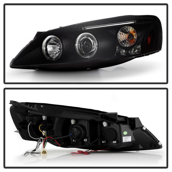 LED Halo Black Smoke Projector Headlights <br>05-08 Pontiac G6