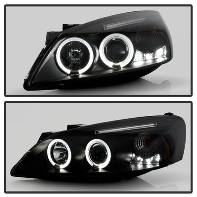 LED Halo Black Smoke Projector Headlights <br>05-08 Pontiac G6