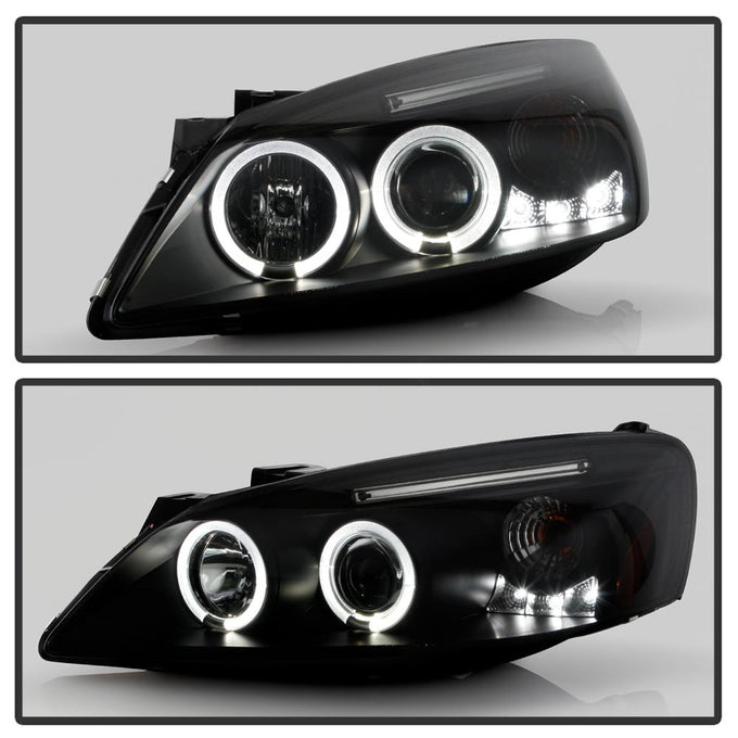 LED Halo Black Smoke Projector Headlights <br>05-08 Pontiac G6