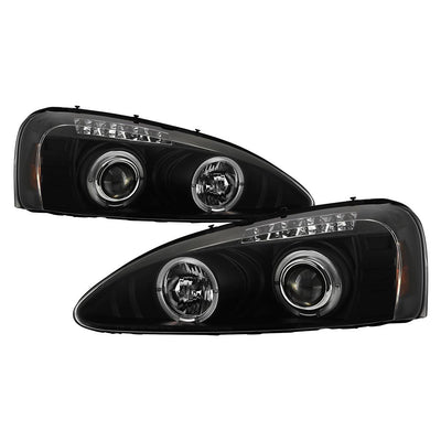 LED Halo Black Smoke Projector Headlights <br>04-08 Pontiac Grand Prix