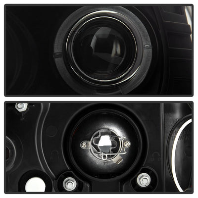 LED Halo Black Smoke Projector Headlights <br>04-08 Pontiac Grand Prix