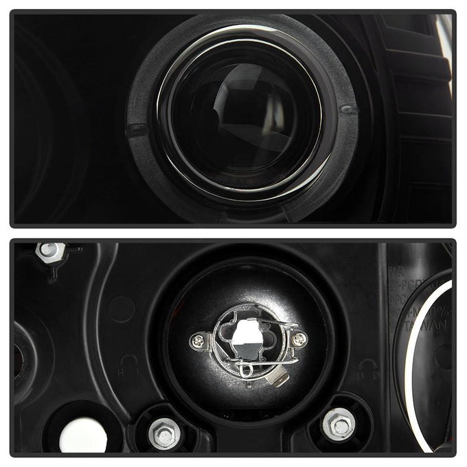 LED Halo Black Smoke Projector Headlights <br>04-08 Pontiac Grand Prix