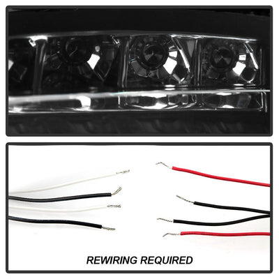 LED Halo Black Smoke Projector Headlights <br>04-08 Pontiac Grand Prix