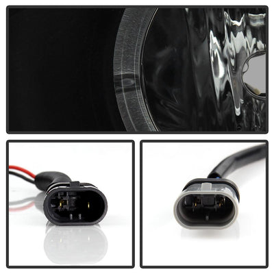 LED Halo Black Smoke Projector Headlights <br>04-08 Pontiac Grand Prix