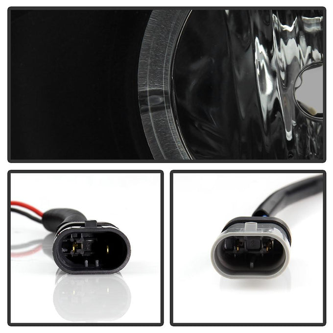LED Halo Black Smoke Projector Headlights <br>04-08 Pontiac Grand Prix