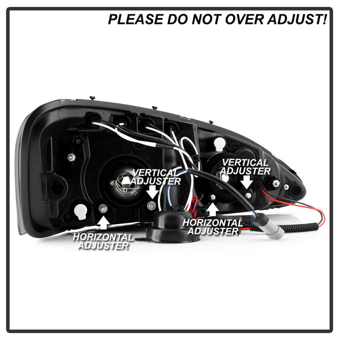 LED Halo Black Smoke Projector Headlights <br>04-08 Pontiac Grand Prix