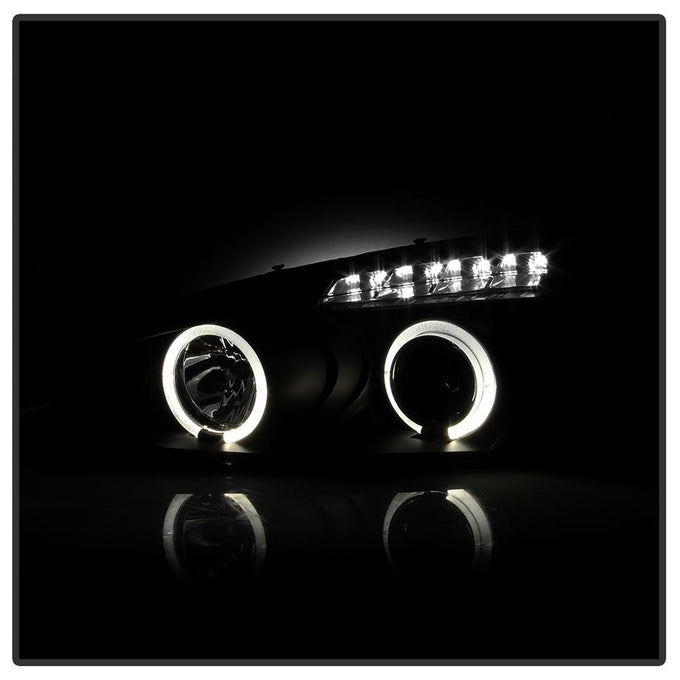 LED Halo Black Smoke Projector Headlights <br>04-08 Pontiac Grand Prix