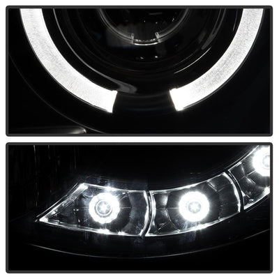 LED Halo Black Smoke Projector Headlights <br>05-11 Toyota Tacoma
