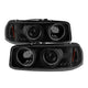 CCFL Halo Black Smoke Projector Headlights <br>99-06 GMC Sierra 1500-3500, Yukon, 2007 Classic