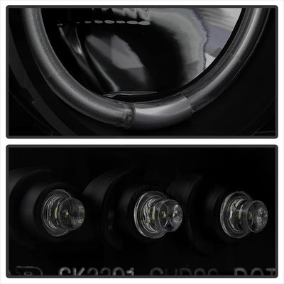 CCFL Halo Black Smoke Projector Headlights <br>99-06 GMC Sierra 1500-3500, Yukon, 2007 Classic