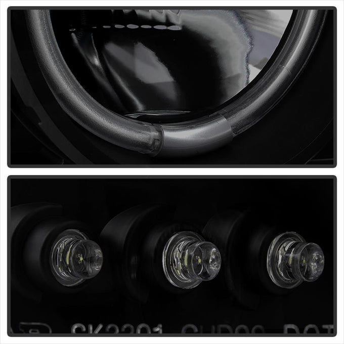 CCFL Halo Black Smoke Projector Headlights <br>99-06 GMC Sierra 1500-3500, Yukon, 2007 Classic
