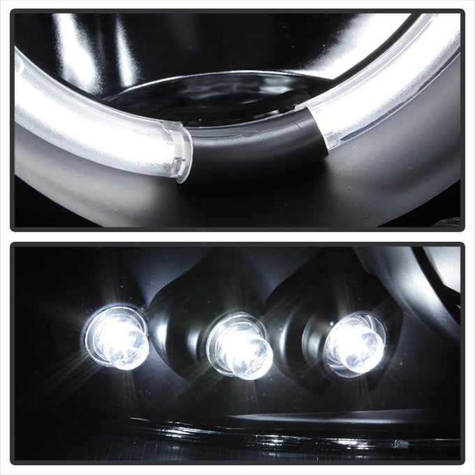 CCFL Halo Black Smoke Projector Headlights <br>99-06 GMC Sierra 1500-3500, Yukon, 2007 Classic