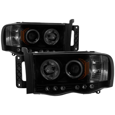 CCFL Halo Black Smoke Projector Headlights <br>02-05 Dodge Ram 1500 03-05 Dodge Ram 3500 Ram 2500