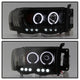 CCFL Halo Black Smoke Projector Headlights <br>02-05 Dodge Ram 1500 03-05 Dodge Ram 3500 Ram 2500