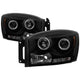 CCFL Halo Black Smoke Projector Headlights <br>06-08 Dodge Ram 1500 06-09 Dodge Ram 2500 Ram 3500