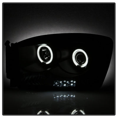 CCFL Halo Black Smoke Projector Headlights <br>06-08 Dodge Ram 1500 06-09 Dodge Ram 2500 Ram 3500