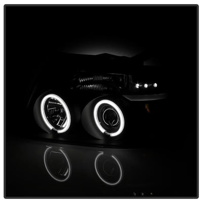 Version 2 Black Smoke CCFL Halo Projector Headlights <br>04-08 Ford F-150