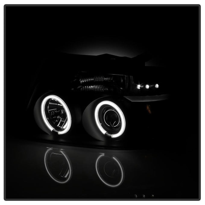 Version 2 Black Smoke CCFL Halo Projector Headlights <br>04-08 Ford F-150