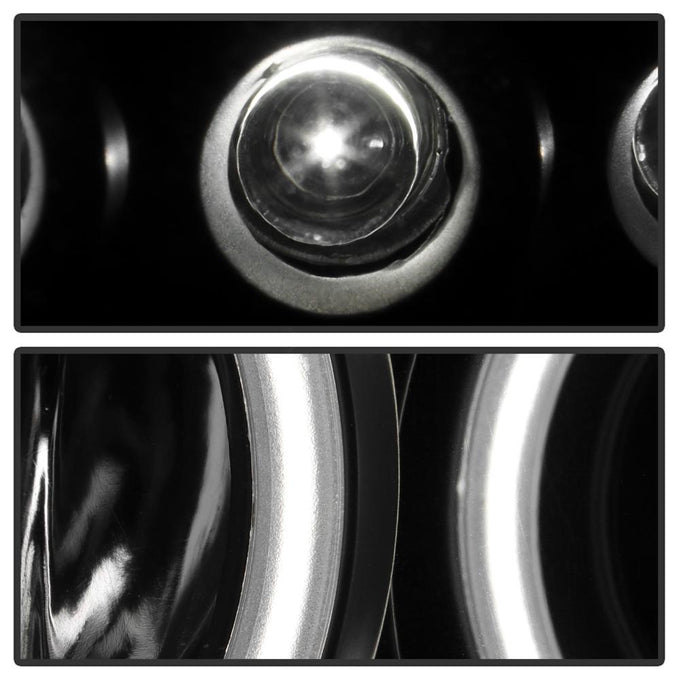 Version 2 Black Smoke CCFL Halo Projector Headlights <br>04-08 Ford F-150