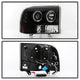 Version 2 Black Smoke CCFL Halo 1PC Projector Headlights <br>99-04 Ford F-250 Super Duty 00-04 Ford Excursion