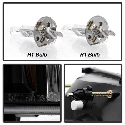 Version 2 Black Smoke CCFL Halo 1PC Projector Headlights <br>99-04 Ford F-250 Super Duty 00-04 Ford Excursion
