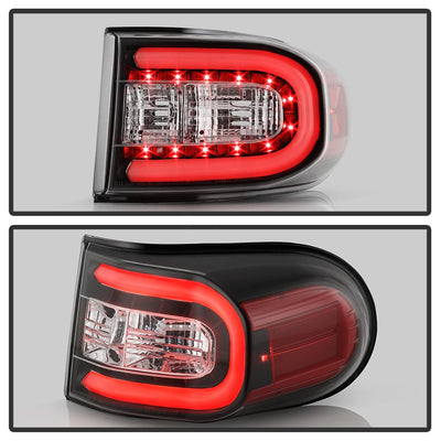 Black LED Tail Lights <br>07-13 Toyota FJ Cruiser