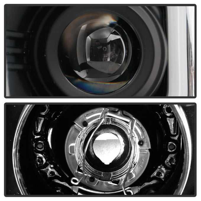 Light Bar DRL Black Projector Headlights <br>14-15 Chevrolet Silverado 1500