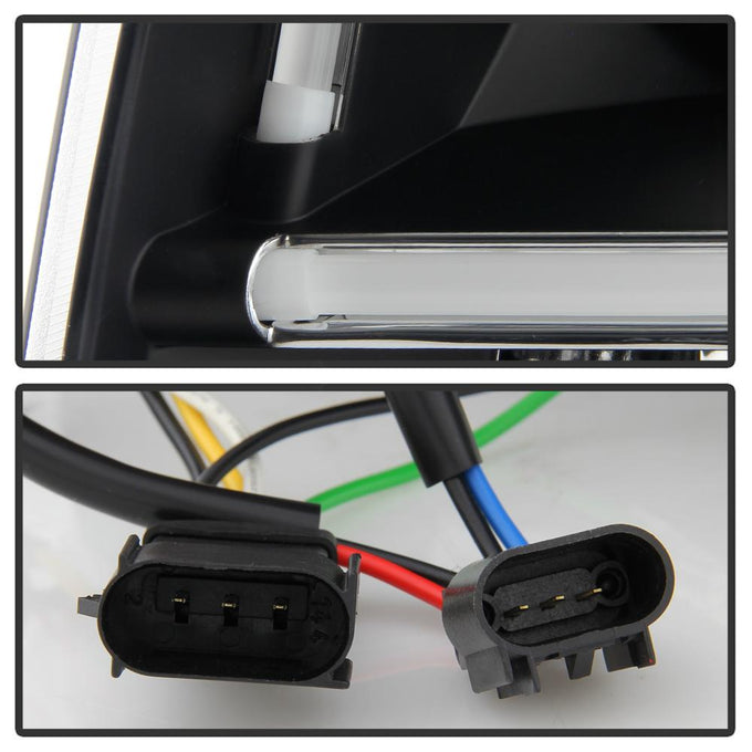 Light Tube DRL Black Projector Headlights <br>07-13 Ford Expedition