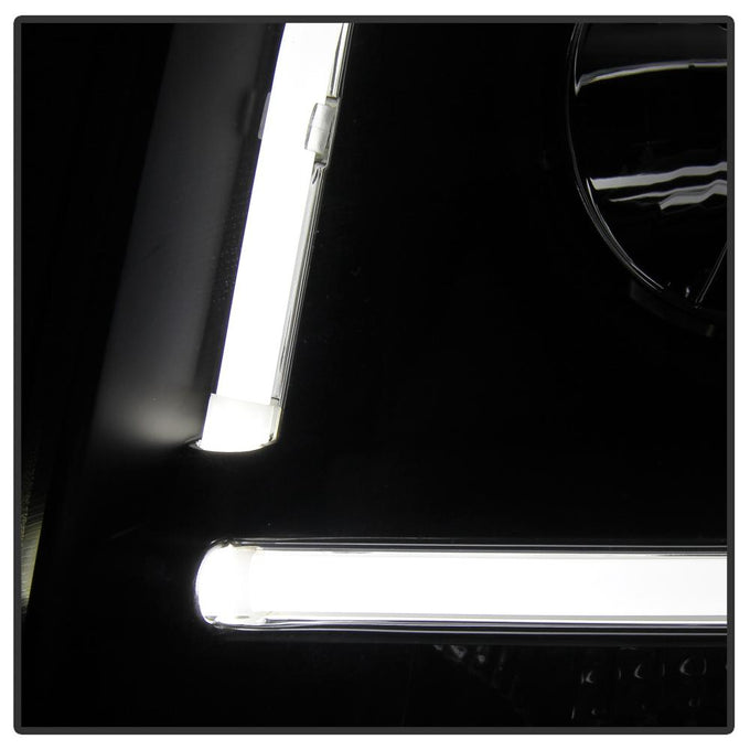 Light Tube DRL Black Projector Headlights <br>07-13 Ford Expedition