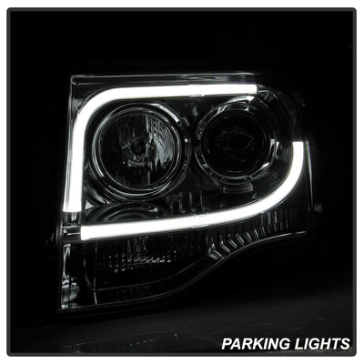 Light Tube DRL Chrome Projector Headlights <br>07-13 Ford Expedition