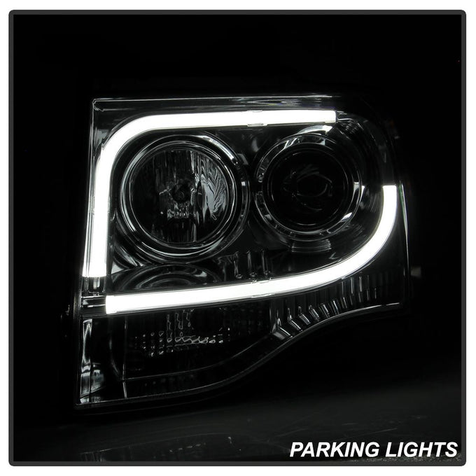Light Tube DRL Chrome Projector Headlights <br>07-13 Ford Expedition