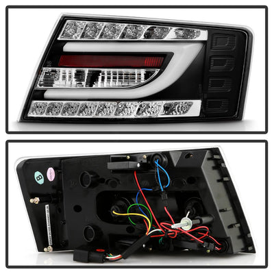 Black LED Tail Lights <br>05-08 Audi A6