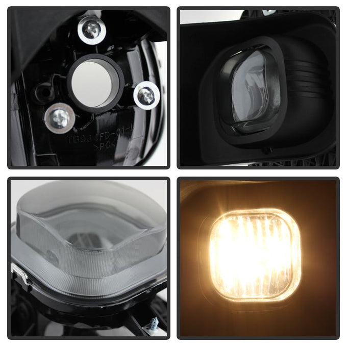 Smoked OEM Fog Lights W/Switch <br>11-16 Ford F-250 F-350 F-450 Super Duty F-550 Super Duty