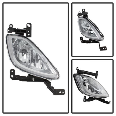 Clear OE Style Fog Lights W/Switch <br>11-13 Hyundai Elantra 13 Hyundai Elantra GT Elantra Coupe
