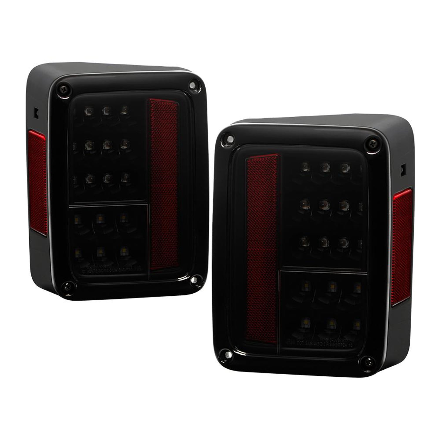 Black Smoke LED Tail Lights <br>07-17 Jeep Wrangler 18 Jeep Wrangler JK