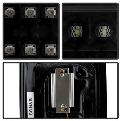 Black Smoke LED Tail Lights <br>07-17 Jeep Wrangler 18 Jeep Wrangler JK