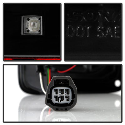 Black Smoke LED Tail Lights <br>07-17 Jeep Wrangler 18 Jeep Wrangler JK