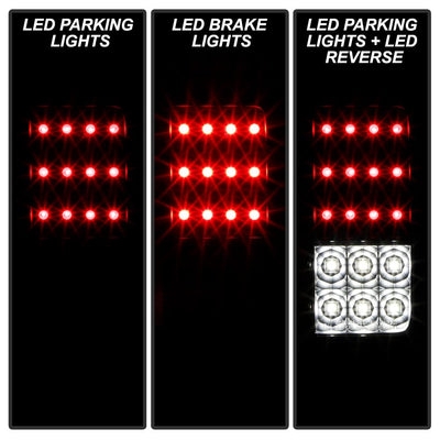 Black Smoke LED Tail Lights <br>07-17 Jeep Wrangler 18 Jeep Wrangler JK