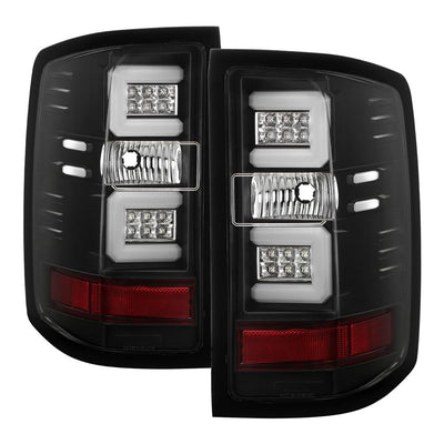 Black LED Tail Lights <br>14-18 Chevrolet Silverado 1500 15-19 2500 HD 3500 HD