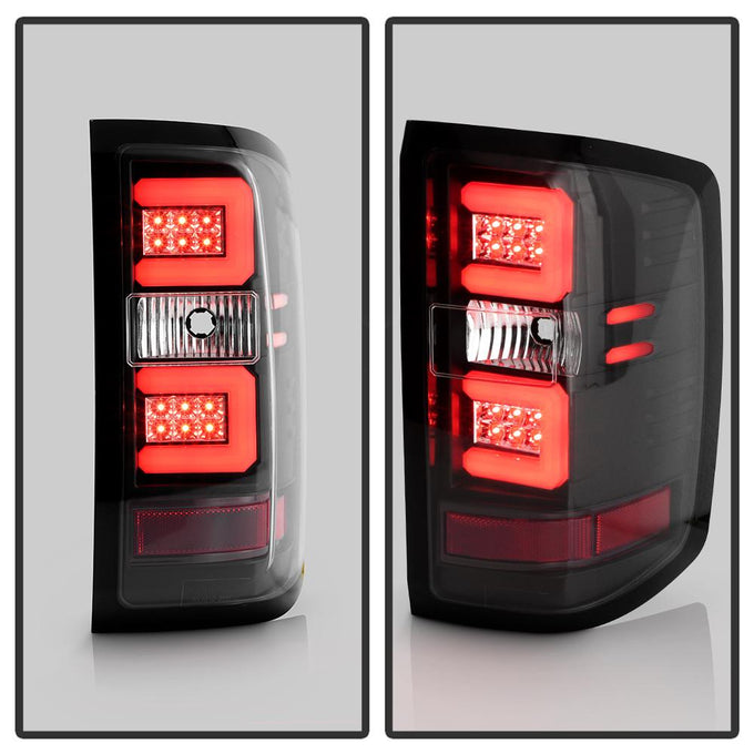 Black LED Tail Lights <br>14-18 Chevrolet Silverado 1500 15-19 2500 HD 3500 HD