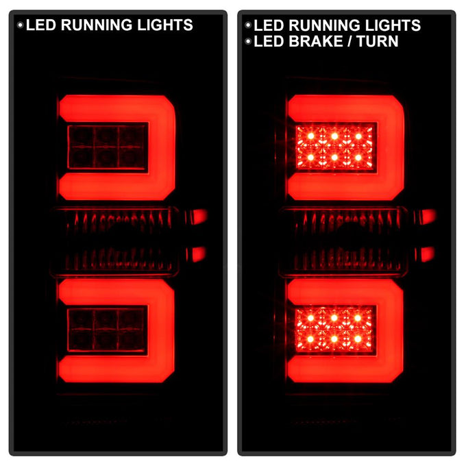 Black LED Tail Lights <br>14-18 Chevrolet Silverado 1500 15-19 2500 HD 3500 HD