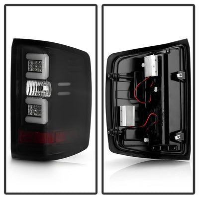 Black Smoke LED Tail Lights <br>14-18 Chevrolet Silverado 1500 15-19 2500 HD 3500 HD