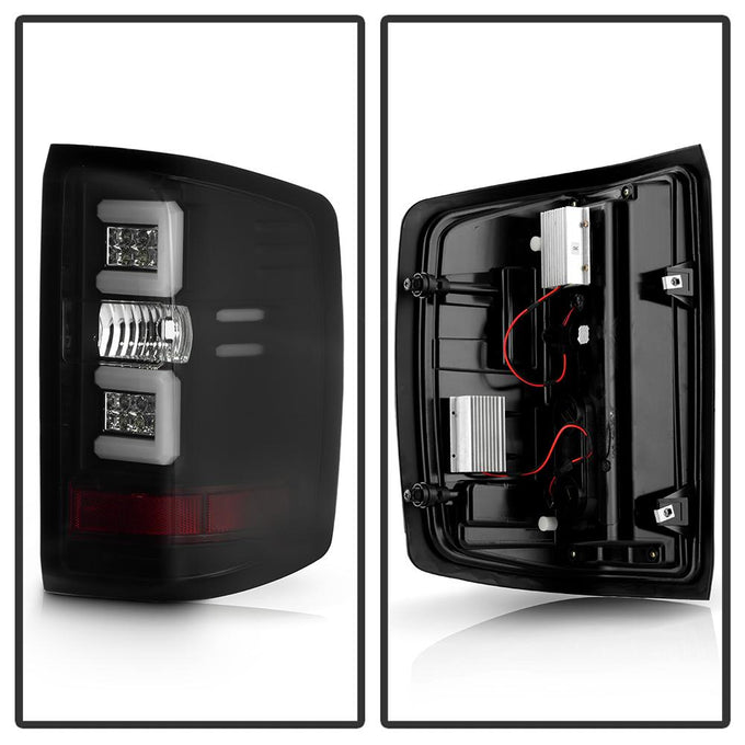 Black Smoke LED Tail Lights <br>14-18 Chevrolet Silverado 1500 15-19 2500 HD 3500 HD