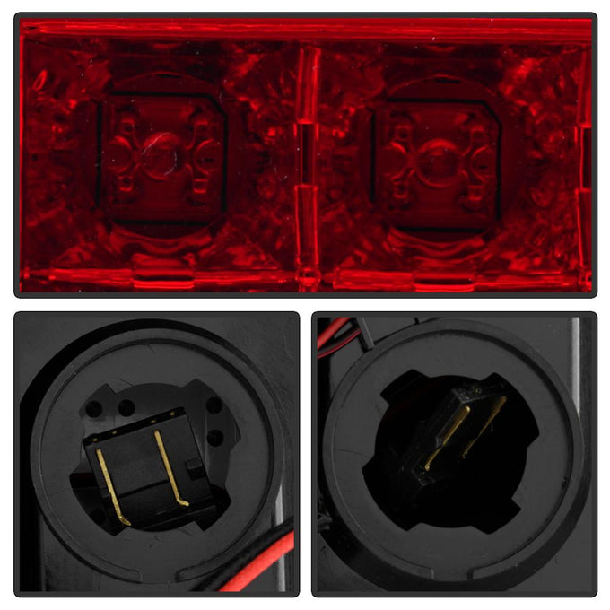 Red Clear LED Tail Lights <br>14-18 Chevrolet Silverado 1500 15-19 2500 HD 3500 HD