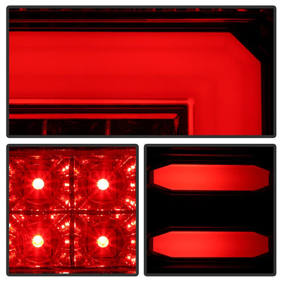 Red Clear LED Tail Lights <br>14-18 Chevrolet Silverado 1500 15-19 2500 HD 3500 HD