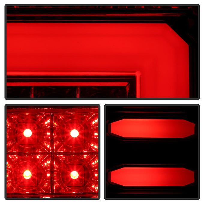 Red Clear LED Tail Lights <br>14-18 Chevrolet Silverado 1500 15-19 2500 HD 3500 HD