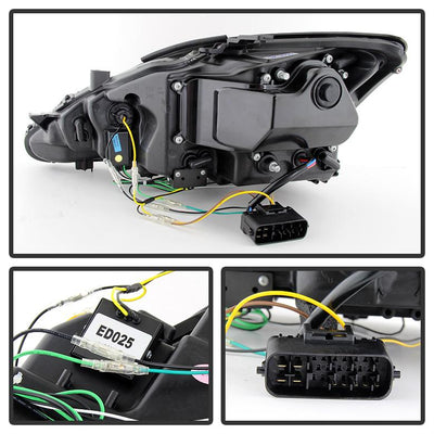 DRL Black Projector Headlights <br>06-10 Lexus IS250 IS350